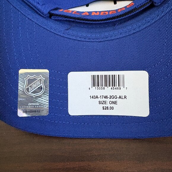 New York Islanders Fanatics Adjustable Hat Royal Blue Orange New - Picture 3 of 8